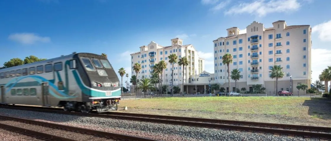 Oceanside Pier Resort — Train passing by the resort